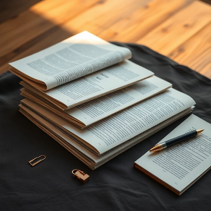 Manuscrise adnotate și agrafe aurii pe pânză antracit